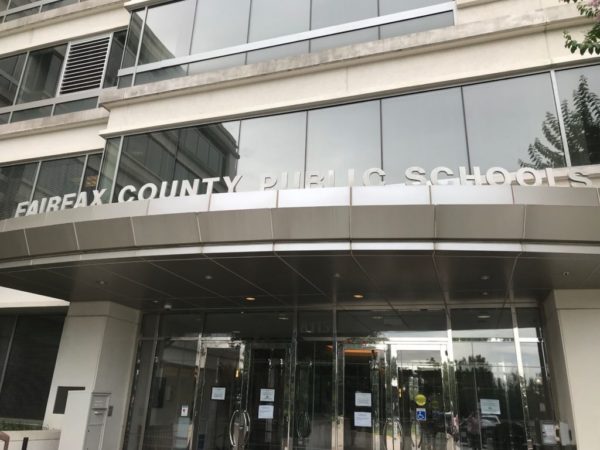 Entrance of Fairfax County Public Schools' administrative headquarters