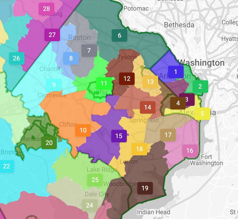 Redistricting opens four seats, pairs longtime incumbents in Fairfax