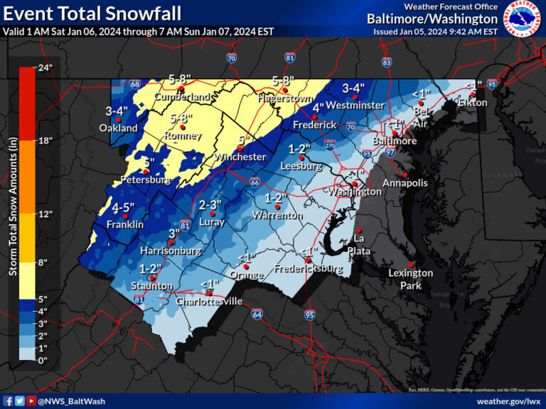 NEW Winter Weather Advisory issued for Fairfax County ahead of storm