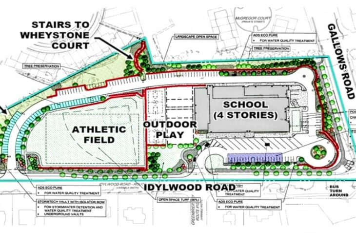 Dimelosh Layout Plan to demolish Dunn Loring building for new elementary school draws ...
