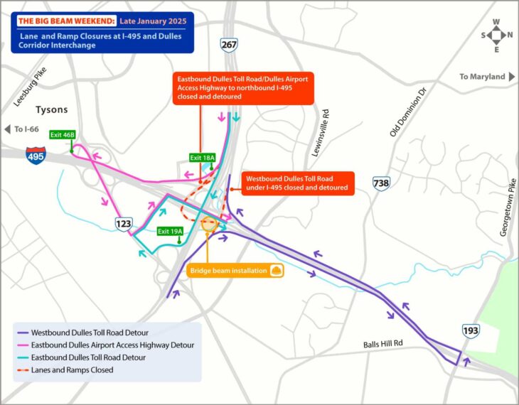 Bridge construction will close I-495 North lanes near Tysons this ...