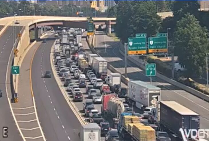 NOW: Tractor-trailer crash shuts down I-495 North in Tysons | FFXnow