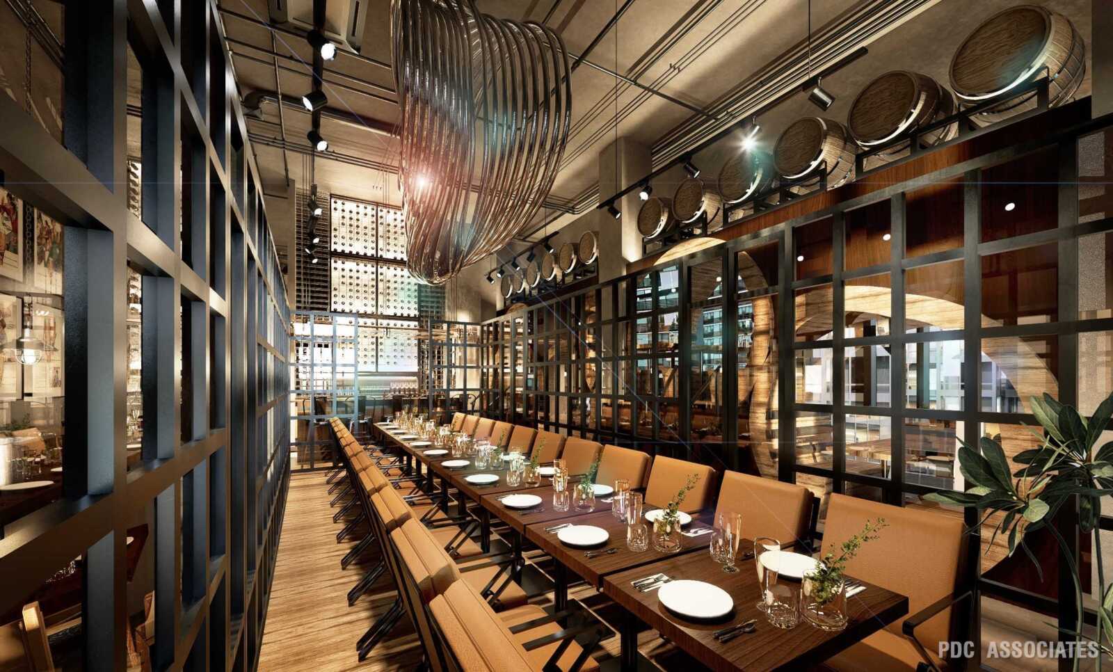Renderings of what Dogfish Head Alehouse is expected to look like inside its new Reston Town Center location. (Courtesy Dogfish Head Alehouse)