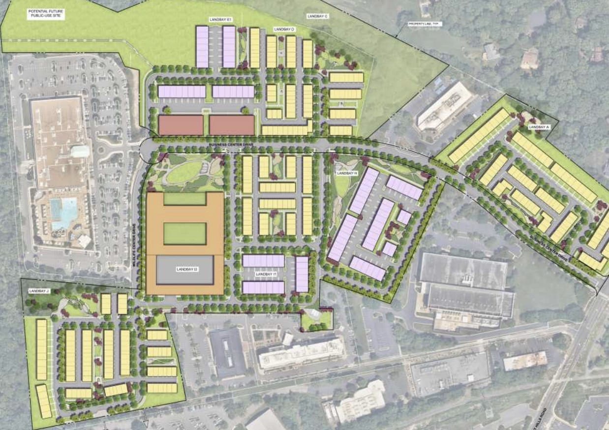 Lake Fairfax Business Park rezoning for residential development heads to county review this fall