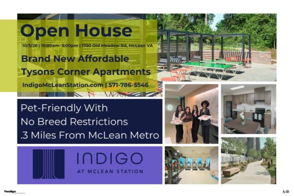 Image from Tysons Affordable Living Reimagined: Indigo at McLean Station Announces October 3rd Open House Event