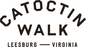 Logo for Catoctin Walk in Leesburg, Virginia (arcing 'Catoctin Walk' with 'Leesburg — Virginia' beneath)