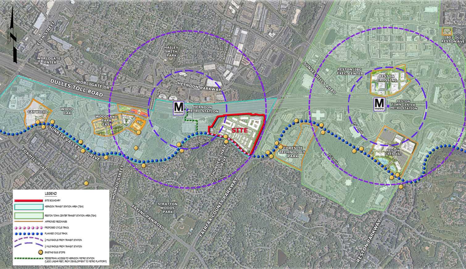 Location of Stanley Martin Homes' proposed East Link development (via Land Design Consultants/Fairfax County) | FFXnow